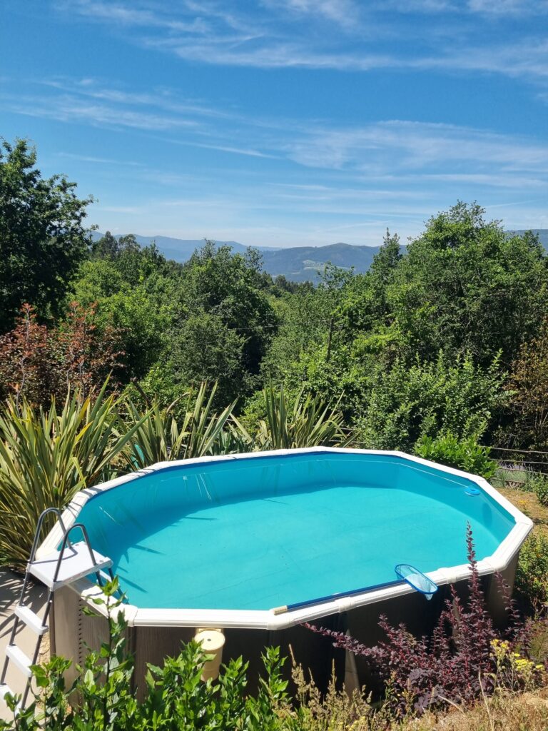 Piscina con vista a las montañas